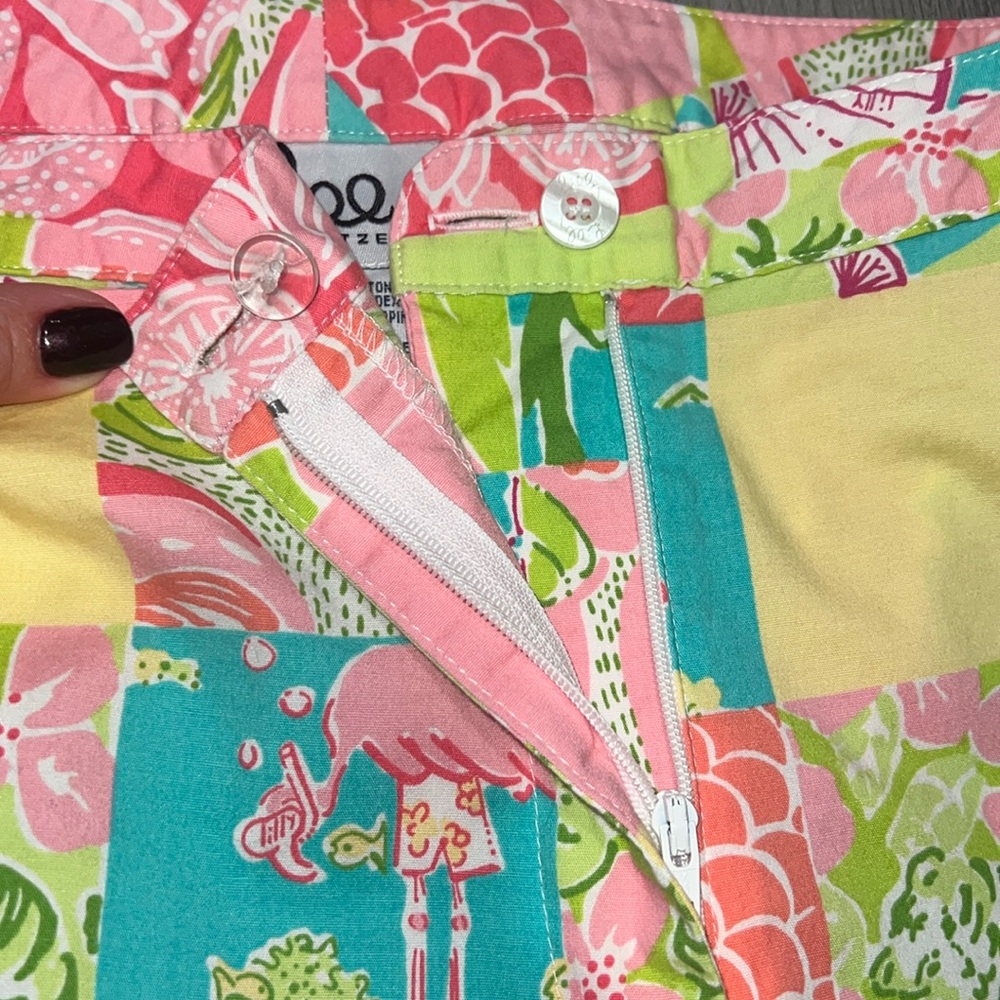 Lilly Pulitzer multicolored patchwork capri pants… - image 5